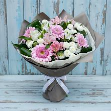 Букет цветов из:  Герберы, Альстромерии и Хризантемы в Экажево