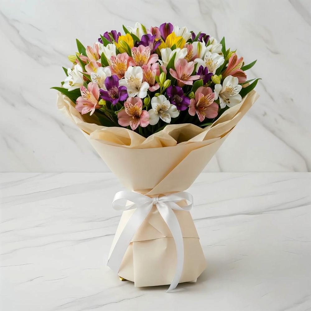 Букет цветов из: Альстромерии в Экажево