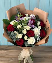Букет цветов из:  Розы и Альстромерии в Экажево