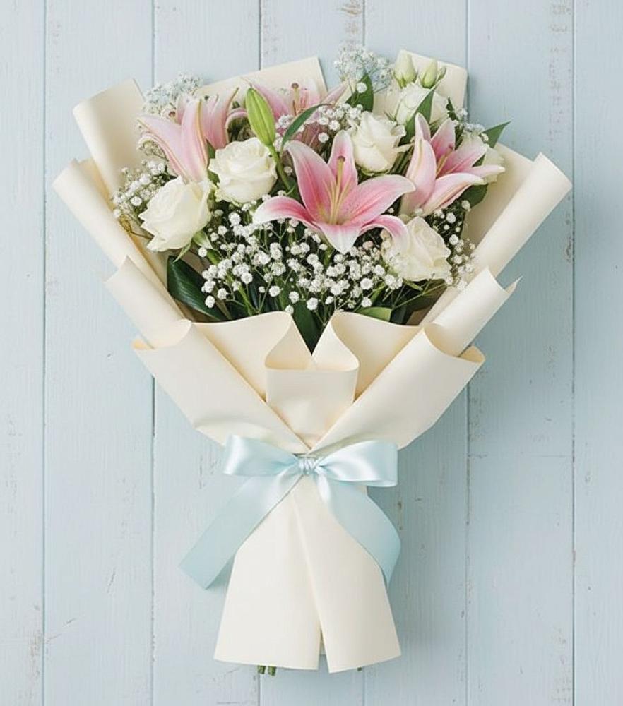 Букет цветов из: Лилии в Экажево