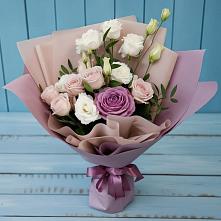 Букет цветов из:  Розы и Лизиантусы в Экажево