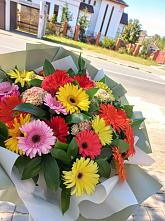 Букет цветов из:  Герберы #REPLACE_PRED# Экажево