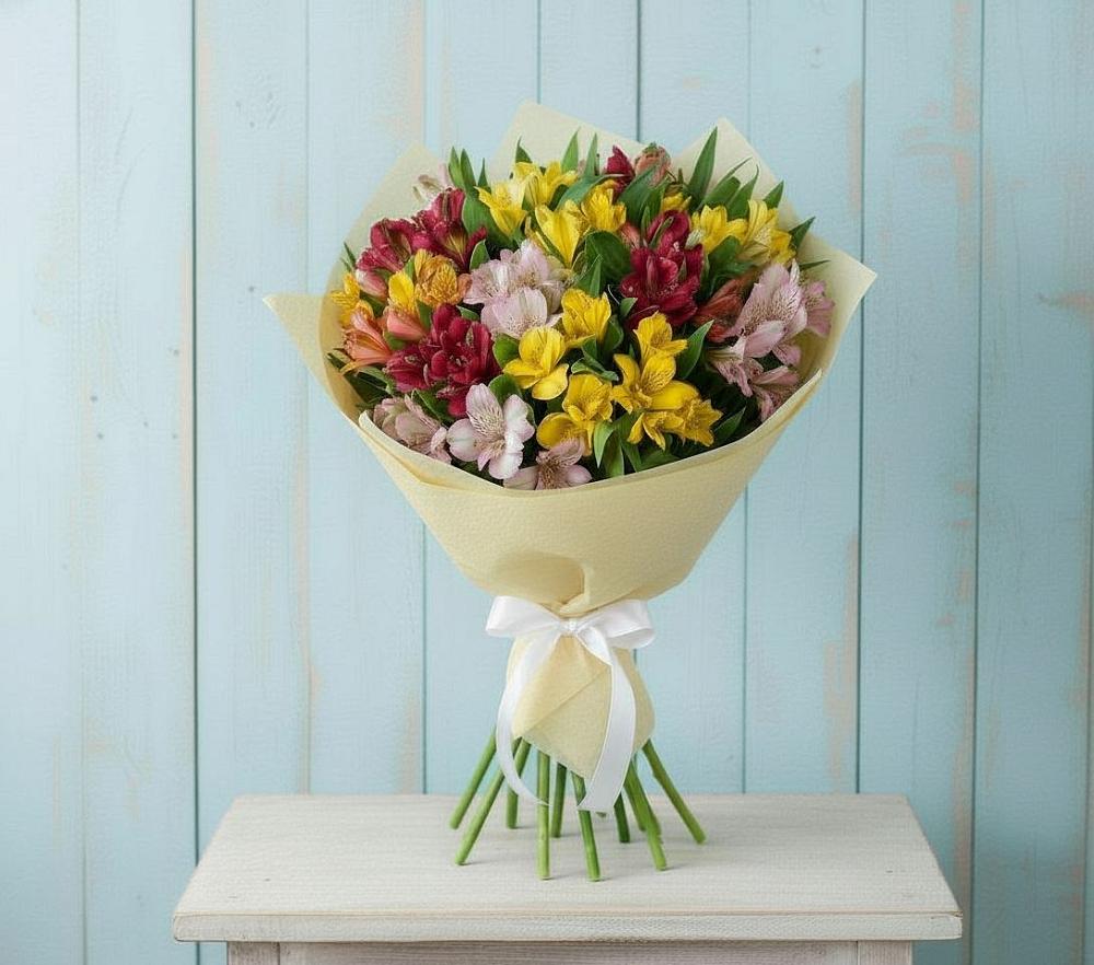 Букет цветов из: Альстромерии в Экажево