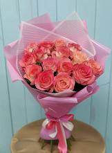 Букет 15 Розовых роз Равель #REPLACE_PRED# Экажево