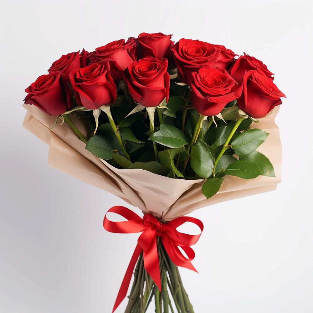 Букет 11 Красных роз Эдлесс Лав в Экажево